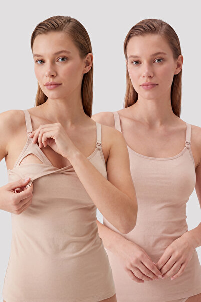 Arma Yıldız Women's Cotton Covered Nursing Undershirt That Does Not Expose th...