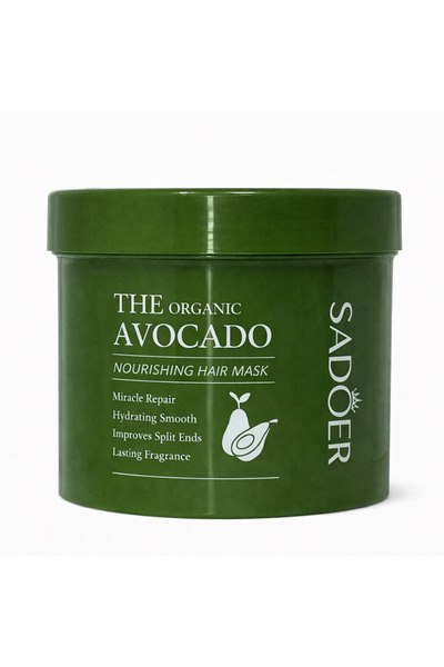 SADOER Mască de Păr Organic cu Avocado 500 g – Hidratare Intensă, Reparare și...