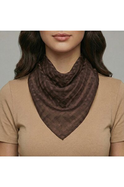 JZ MODA Women's Square Scarf - Fine Textured Modern Plaid 50*50