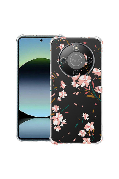 bestcase Husă Antișoc pentru Honor Magic8 Lite, Florală - Roz Pastel, 3128364...