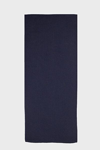 Triko Mısırlı Navy Blue Cashmere and Wool Blend Scarf