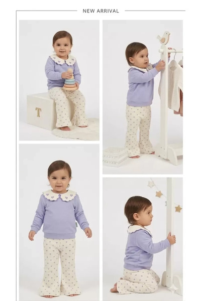 Generic Brand 9/24 Month Piti Heart Combed Cotton Baby Set