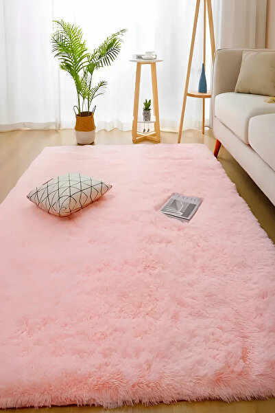 Loseppa Home Pembe Peluş Leke Tutmaz Yumuşak Modern Çocuk Odası Oturma Odası ...