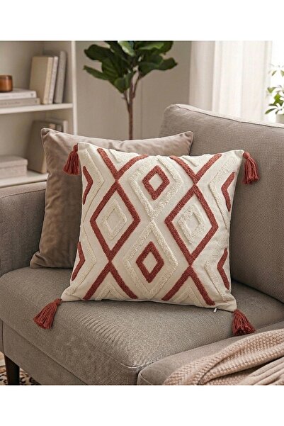 Cotton غطاء كيرلينت بلون القرميد