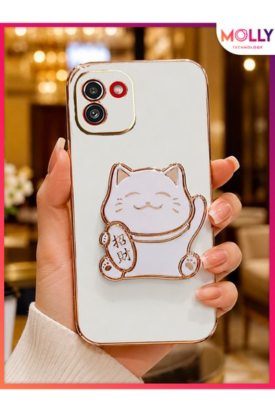 Molly Luxury Silicone Case for Samsung Galaxy A03 with Pearl White Edges and ...