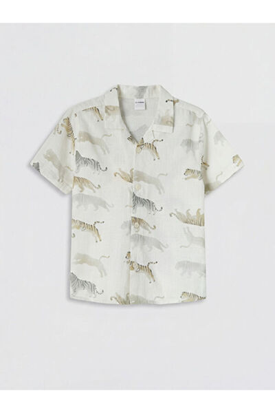LC Waikiki Sparkling Choices from Shining Store Short-Sleeved Poplin Shirt fo...