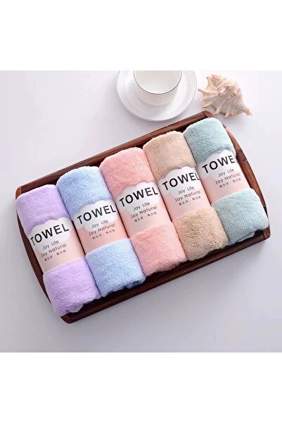 Choice 35x75cm 5pcs Adult quick-drying towel set, simple, absorbent, soft, fo...