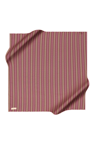 Pierre Cardin Pink 90X90 Silk Crepe Satin Scarf