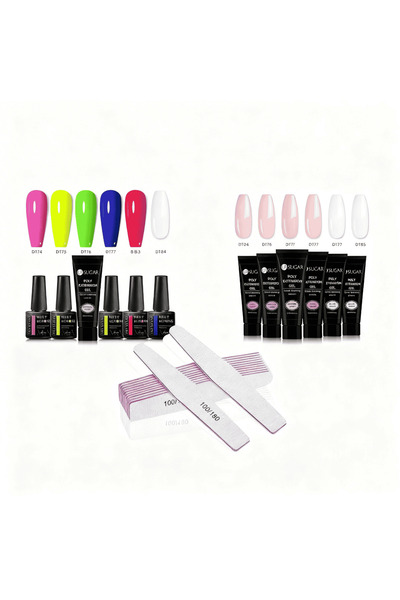 URSUGAR Complete UV Gel Nail Set – 6 Gel Polishes + Nail Files