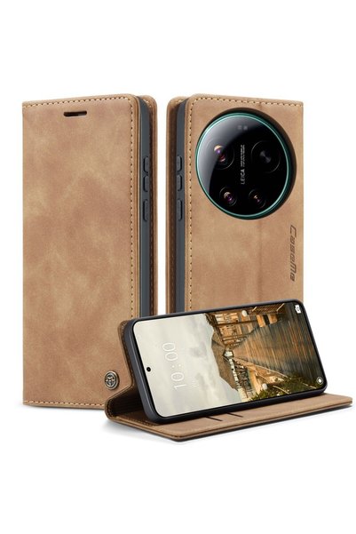 Caseme 013 Retro Θήκη Βιβλίο Brown (Xiaomi 17 Ultra 5G)