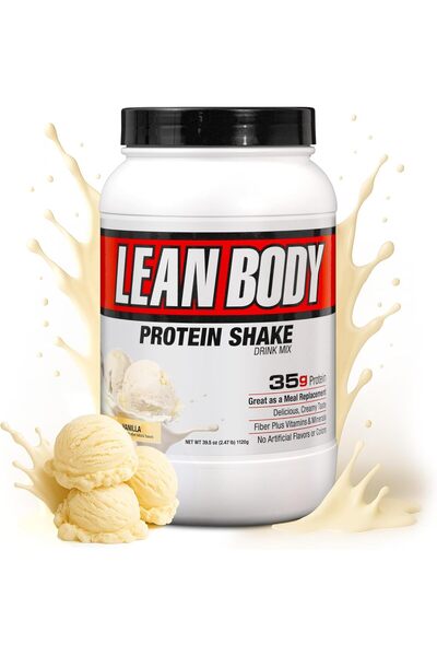 Labrada Nutrition مشروب بديل للوجبات عالي البروتين من لين بودي، بنكهة الفانيل...