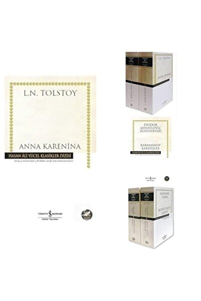 TÜRKİYE İŞ BANKASI KÜLTÜR YAYINLARI anne karenina+savas ve baris(2kitap)+kara...