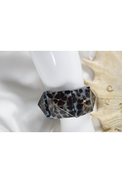 jasmina store Sim Detailed Leopard Rubber Bracelet