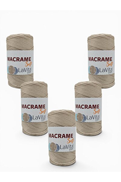 LaVita Yarn LaVita Macrame Μαλακό Νήμα Πλεξίματος στο χέρι 100% Πολυεστέρας 1...