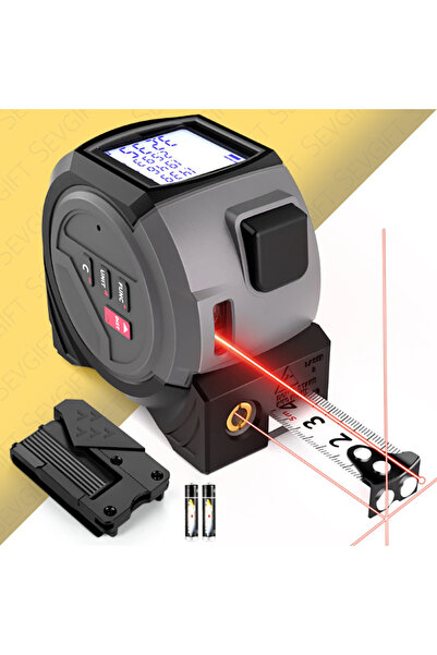 Sevgift TP40 Lazer Mesafe Ölçerli Şerit Metre | 40m + 5m