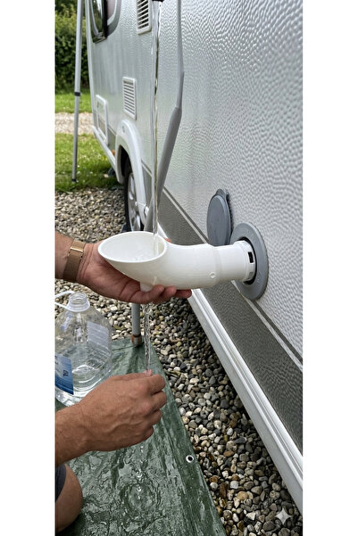 prestij3d design Karavan Su Dolum Aparatı - Kolay Su Ekleme Hunisi (Beyaz).Da...