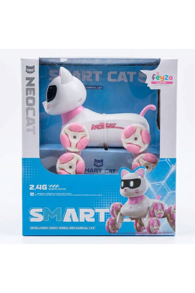 Feyza Oyuncak Uzaktan Kumandalı Şarjlı Akrobatik Robot Kedi 360 Derece Dönen ...