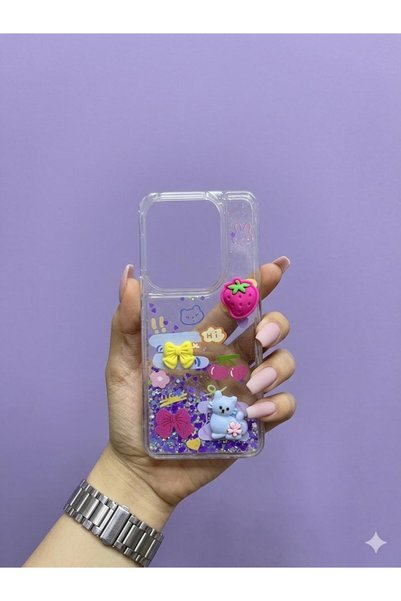 sanalikaksesuar Infinix Hot 40I Compatible Water Glitter Toys Case Phone Case
