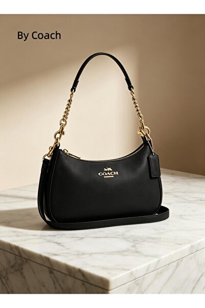Coach New York حقيبة كتف تيري من القماش الكتاني المميز للنساء، حقيبة كروس بود...