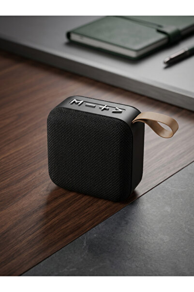 ERDİNEKS Askılı ve Kumaş Tasarımlı Mini Bluetooth Hoparlör - 5W Güçlü Ses, Şa...