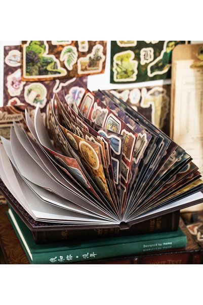 Hediye Vakti Vintage Style Sticker Pad - 45 Sheets for Bullet Journal and Scrapbook