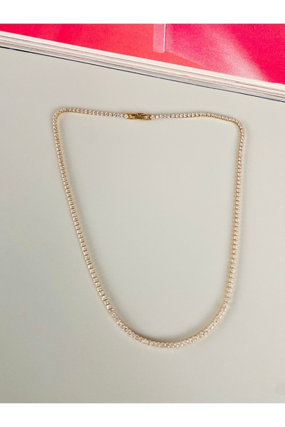 YILDIZDOĞDU Su Yolu İnce Vip Kolye 18 Ayar Kaplama 40cm Kolye