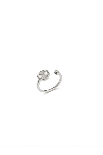 magicool Heart Detailed Four-Leaf Clover Ring - Yz0204-1