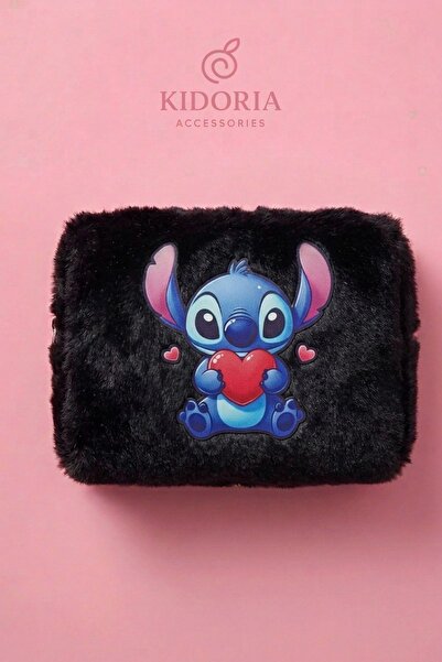 Kidoria Stitch Peluş Cüzdan Kawaii Tasarım Bozuk Para Cüzdanı