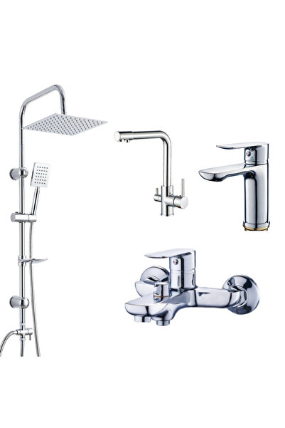 KAVİTİCARET Yağmurlama Tepe Duş Seti, Banyo Lavabo ve Arıtmalı Mutfak Batarya...