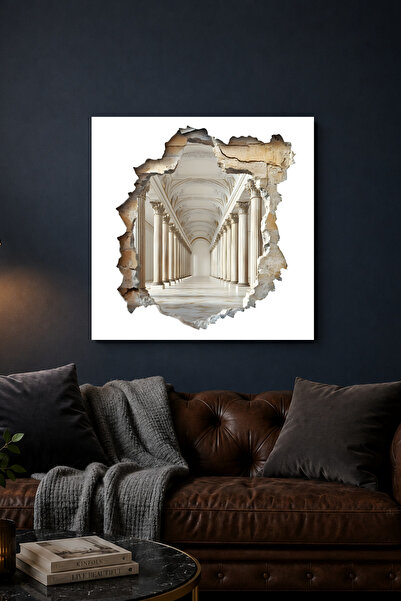 Lucena Pictură murală decorativă cu tematică arhitecturală, cu coloane clasic...