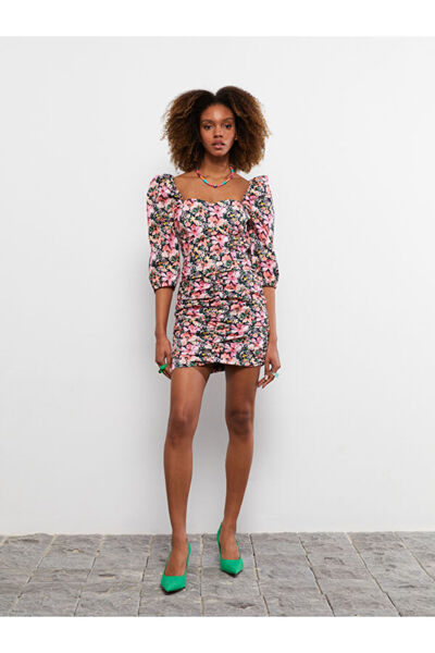 LC Waikiki Women's Floral Skirt with Zippered Waist