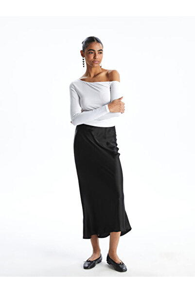 LC Waikiki Slim Fit Satin Women's Skirt