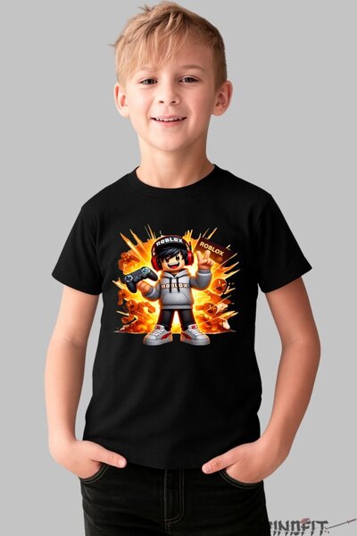 GILDAN Tricou Roblox Gamer Model Exploziv