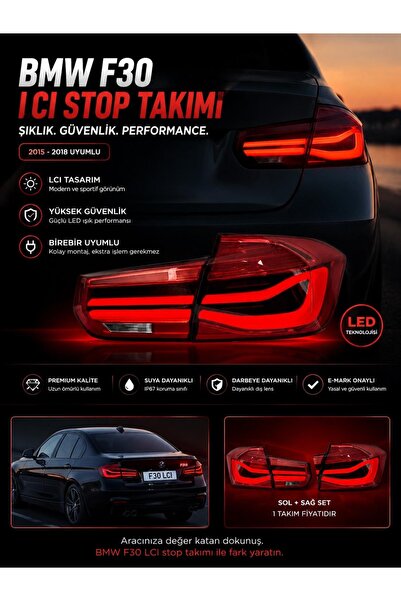 CAR BOOST BMW F30 LCI LED Stop Takımı 2012-2018 Uyumlu Kayar Sinyalli