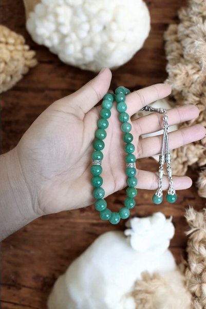 Zodyak Doğal Taş Aventurin Prayer Beads 33 Pieces Prayer Beads Aventurin Stone Prayer Beads Certified 10 mm in Special Mdf Box