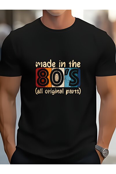 yiou trendy clothing تي شيرت رجالي بتصميم ريترو من الثمانينات، قماش ناعم وملا...