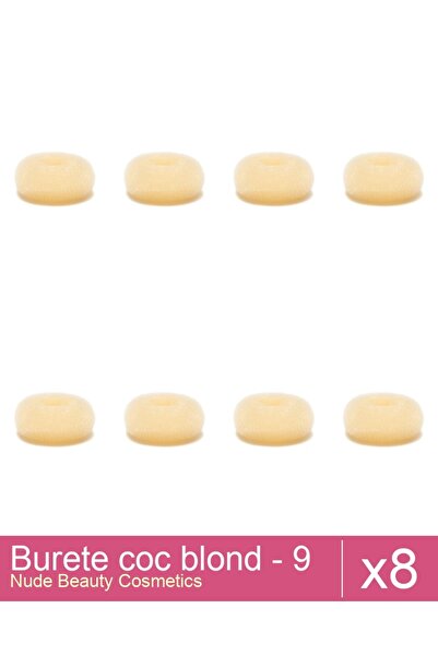Makeup Set of 8x Blonde bun sponge - 9 cm diameter