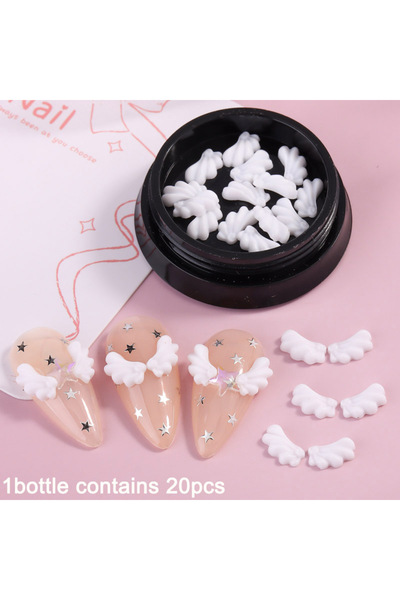 Choice CP-Y White Angel Wings Nail Art Decorations | Cute Japanese Style Wing...