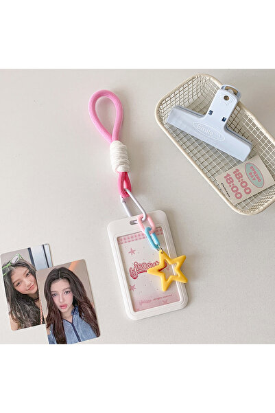Choice A Sweet Girl Star Pendant Card Case Flip Cover Accessory Card Holder A...