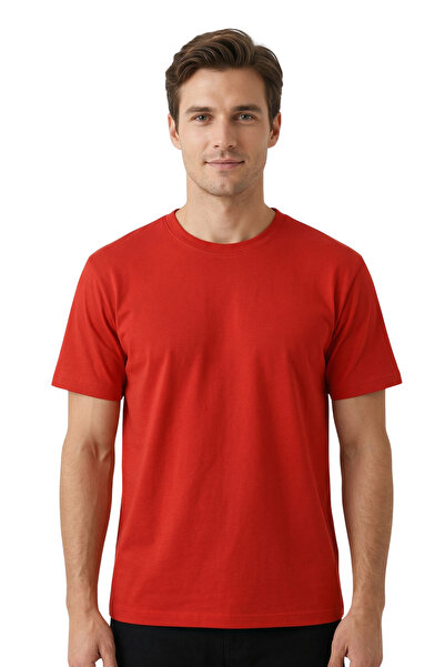 DK DAKSEL Red Color Regular Fit Cotton Men's T-Shirt