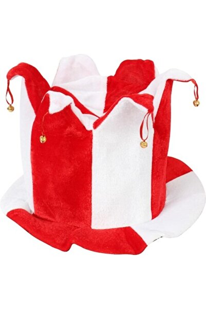 Goliat Hat with bells Goliat, white-red, 24cm height, 58-60cm circumference