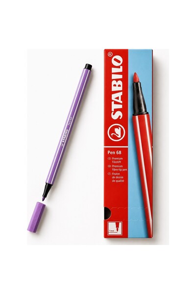 Stabilo Felt Tip Paint Marker 1 mm Gray Violet 68/62 Pack of 10