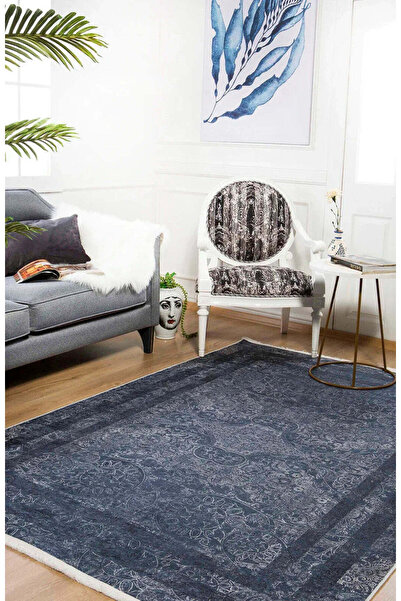 halinet Halı.Net Anthracite Vintage Antique Washable Non-Slip Living Room Car...