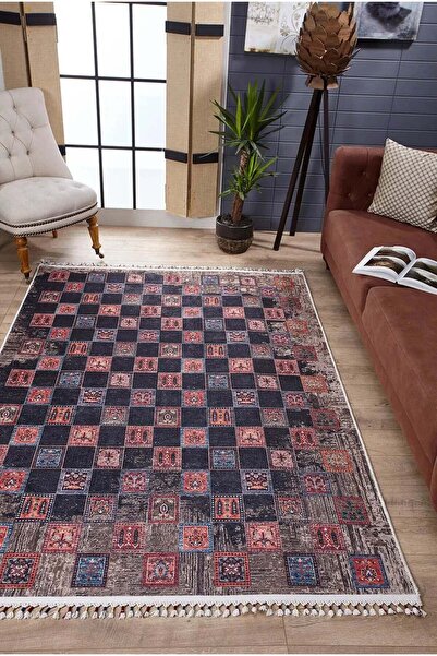 halinet Halı.Net Multi-Colored Vintage Antique Washable Non-Slip Living Room ...