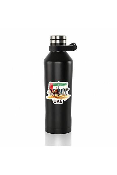 galatia cvz Insulated Water Bottle 450ml – Black UAE Edition