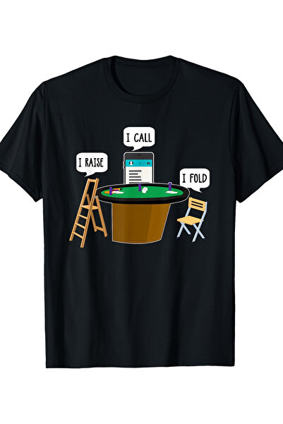 yiou trendy clothing أضفت تي شيرتًا قطنيًا يُسمى "My Folded Fun Poker Player".