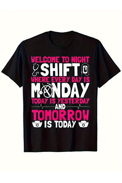 Sovae تي شيرت رجالي سميك من القطن الخالص Night Shift Medical Hero