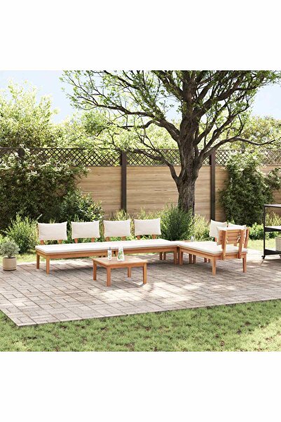vidaxl Set de canapele pentru gradina 5 pcs Maro È™i Crem