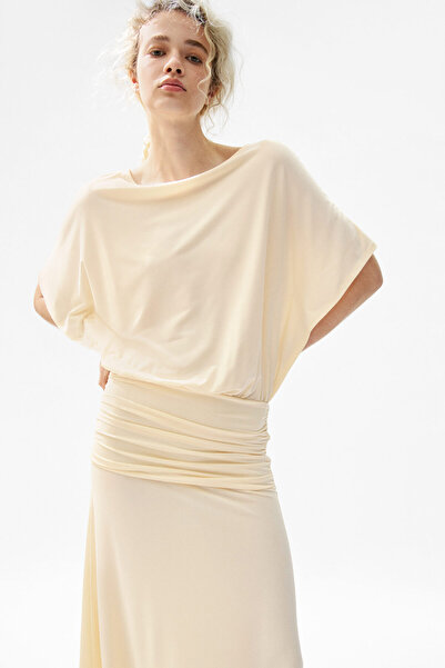 H&M Drapeli Maksi Elbise