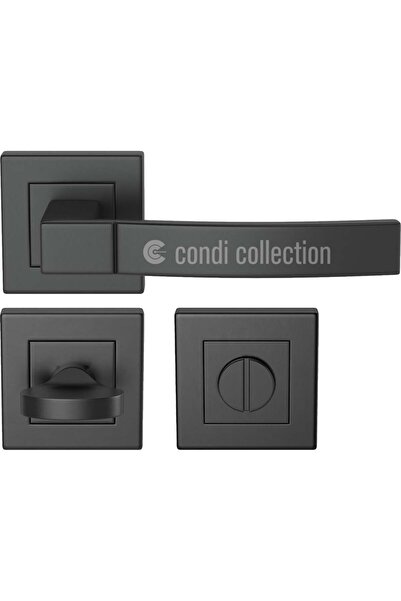Condi Collection 1701K مقبض باب من الفولاذ المقاوم للصدأ باللون الأسود الثابت